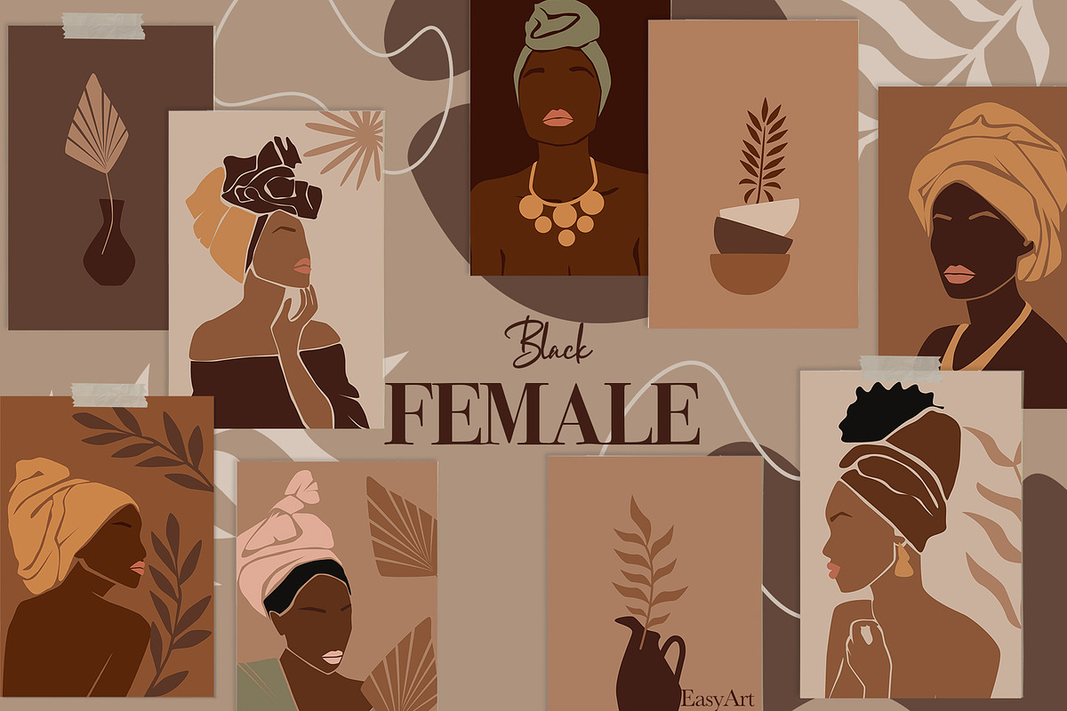 Black Female, a Decorative Illustration by EasyArt (Photo 1 of 9)