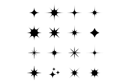 Star sparkle, twinkle and starburst, an Illustration by Vector Tradition