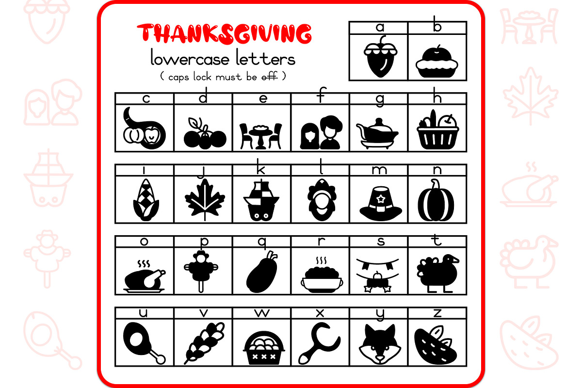 Thanksgiving Icons - Dingbat Font, a Symbol Font by WADLEN (Photo 3 of 7)