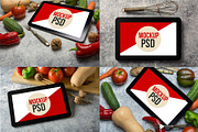 PSD Mockup tablet food, an iPad Mockup by JAY MID IMAGE (Thumbnail 3 of 3)