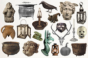 The Eerie Reverie Collage Pack, an Object Graphic by Dina Mae (Thumbnail 9 of 13)