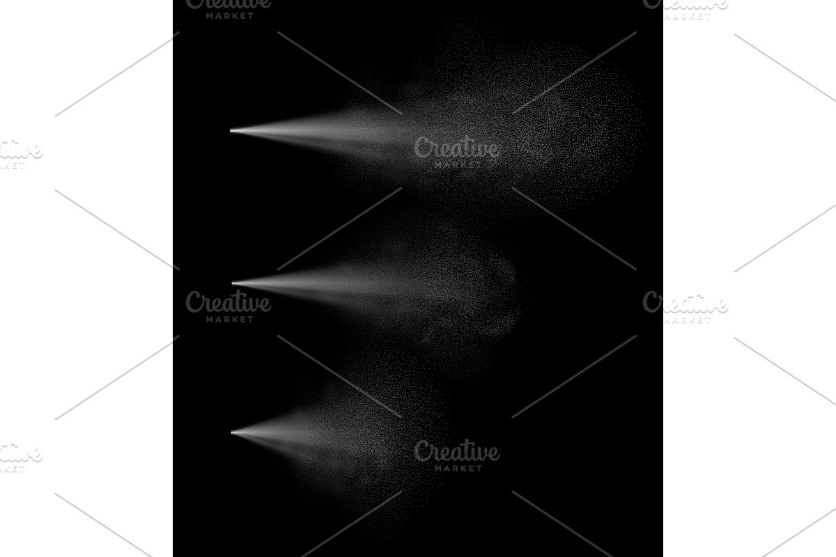 Vector Realistic Spray Mist Set, an Object Illustration by Zonda (Photo 5 of 7)