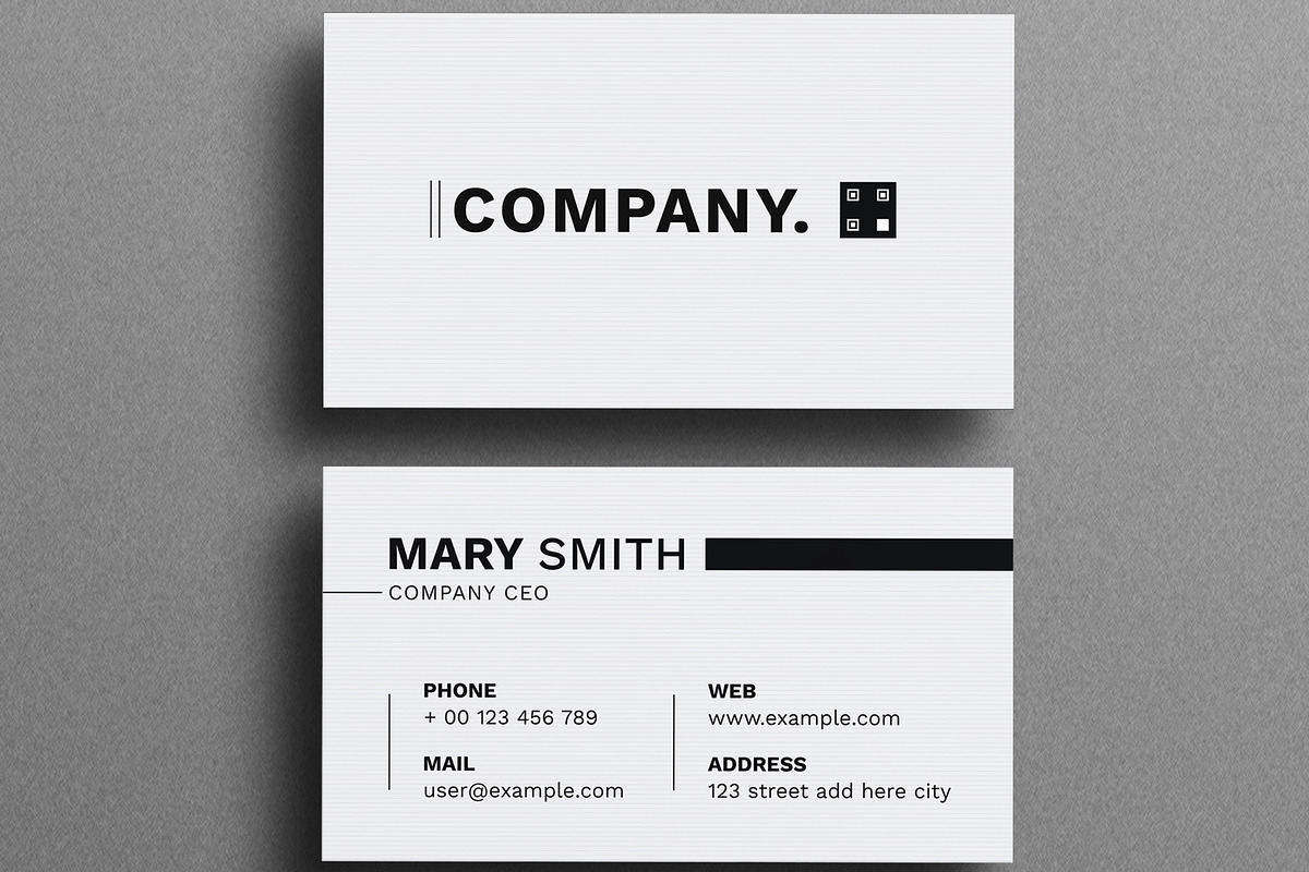 Clean Business Card Design Template, a Business Card Template by MightyDesign (Photo 3 of 6)