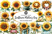 Sunflower Mother’s Day Clipart, an Illustration by SinaCreation (Thumbnail 1 of 5)