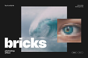 bricks photoshop template, a Pattern Graphic by kuro (Thumbnail 1 of 5)