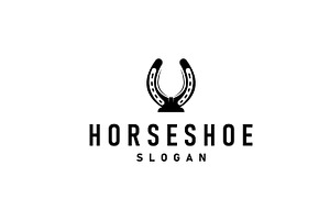 Horseshoe Logo Design Western Cowboy