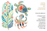 Tropical Folk Art Reef Clipart, a Decorative Illustration by The Dutch Lady Designs (Thumbnail 8 of 10)