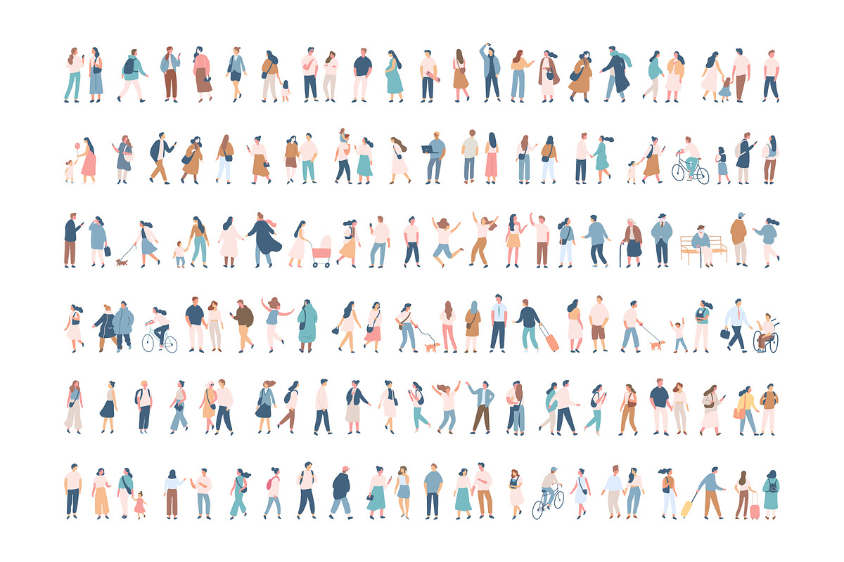 100+ People silhouette vector set, a Person Illustration by Vector_Art (Photo 2 of 12)