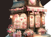 Valentine Shops Clipart Bundle, a Seasonal Illustration by Tanya Kart (Thumbnail 3 of 6)