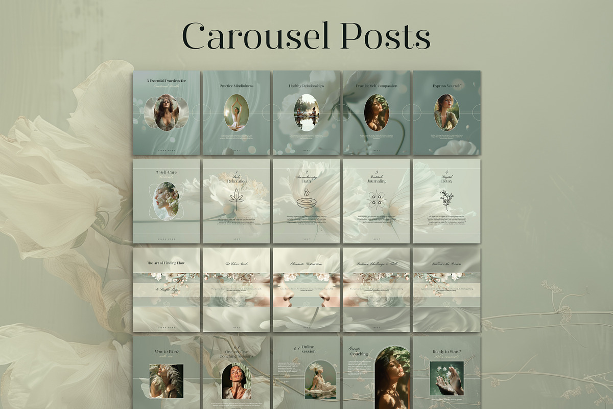 Wellbeing Coach Template - IG Canva, a Social Media Template by Under My Cozy Roof (Photo 6 of 12)
