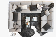 U-shaped sofa 3d model, a Furniture 3D Model by 3dmitruk (Thumbnail 6 of 11)