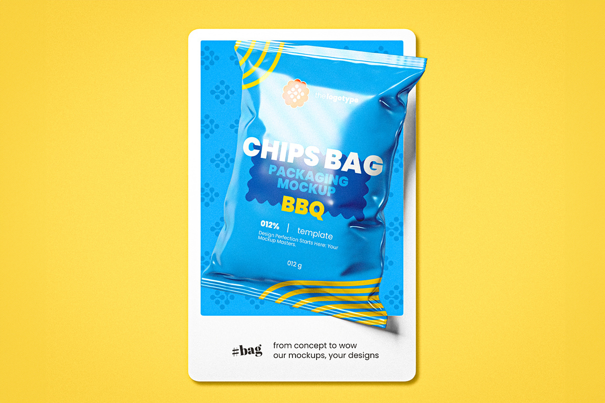 Chips Bag Package Advertising Mockup, an Advertising Mockup by Se٧enStudio (Photo 2 of 2)