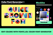 Blockino: Opentype-SVG Color Font, a Font by Haäfe & Haph (Thumbnail 3 of 6)
