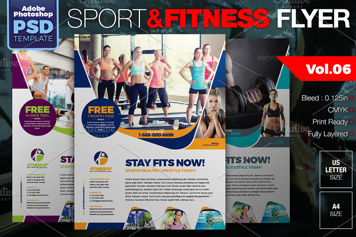 8-in-1 Sport & Fitness Flyers Bundle, a Flyer Template by KitCreativeStudio2 (Photo 7 of 9)