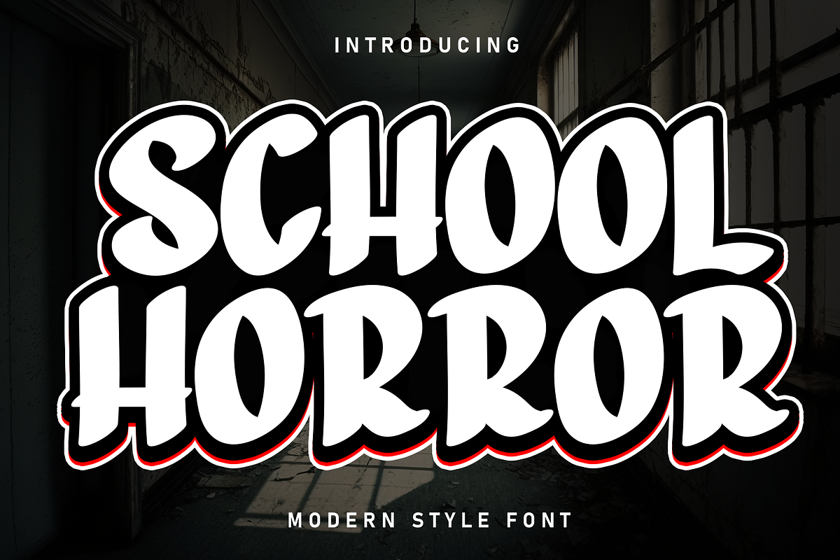 School Horror | Script Font, a Script Font by Scratchones (Photo 1 of 8)