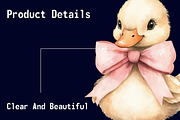 Watercolor Girly Goose Clipart, an Illustration by CitraGraphics (Thumbnail 6 of 6)