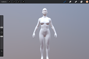 3D Model Female For Procreate App