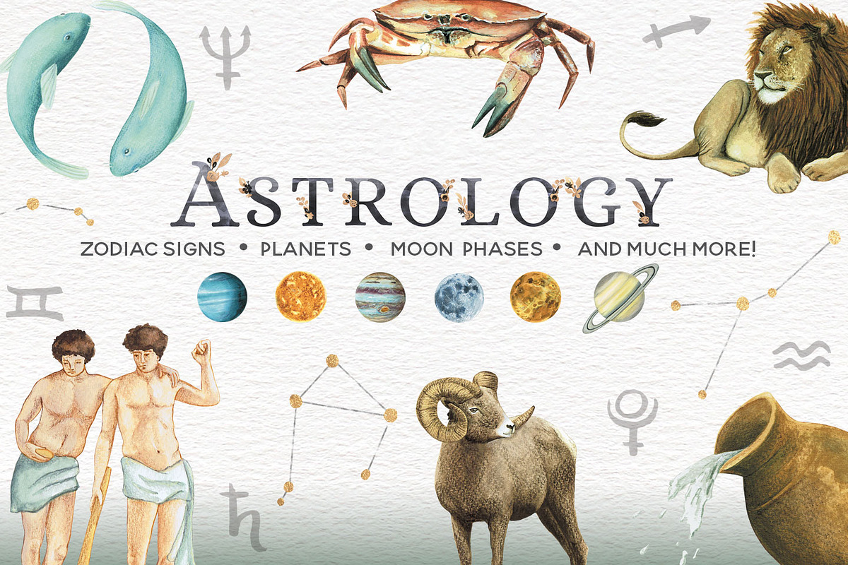 The Astrology and Universe KIT, an Animal Illustration by Lisa's Balcony (Photo 1 of 11)