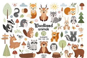 Woodland Animals Clipart