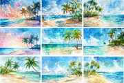 36 Tropical Scenic Landscape Images, a Decorative Illustration by Art Paradise Studios (Thumbnail 3 of 6)