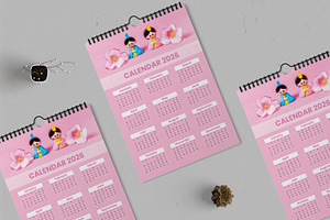 Minimal Yearly Calendar Template, a Stationery Template by ContestDesign