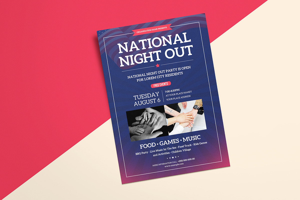 National Night Out Flyer, a Flyer Template by retrographix (Photo 4 of 4)