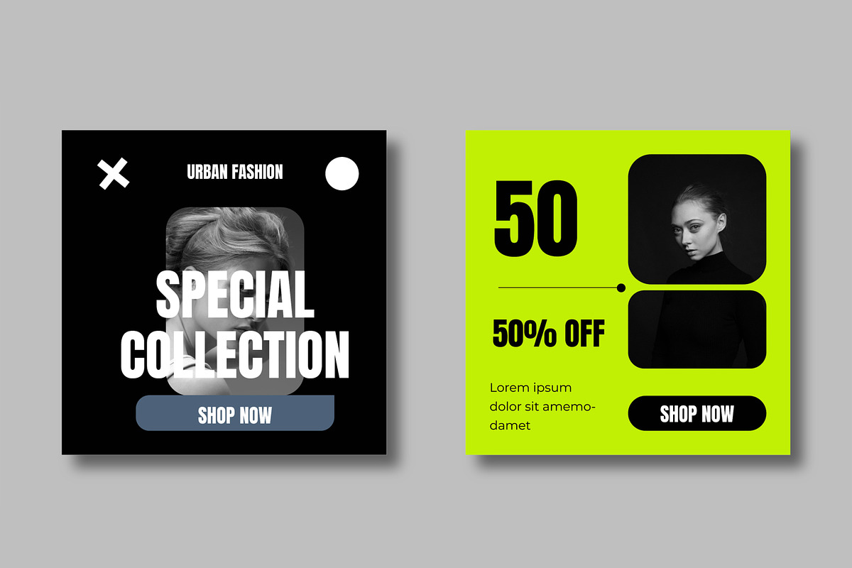 Creative Fashion Social Media Post, a Social Media Template by MightyDesign (Photo 3 of 8)