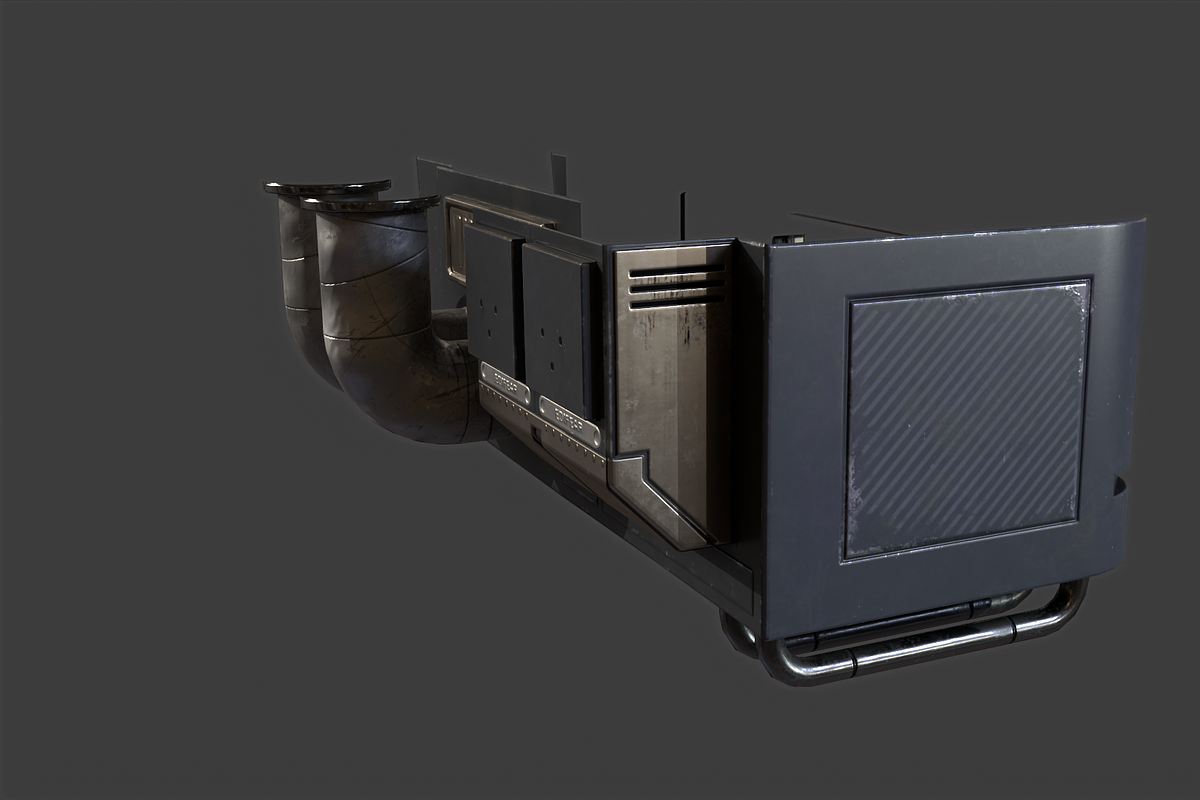 Futuristic Scifi Industry Aircon-PBR, an Object 3D Model by TFE Game Art (Photo 5 of 11)