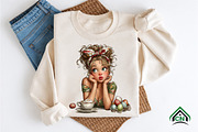 Whimsical Easter Coffee Girl Clipart, an Illustration by Craft Nest (Thumbnail 9 of 12)