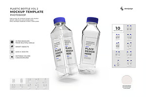 Plastic Bottle Mockup Template Set, a Household Mockup by DesignRushMarket