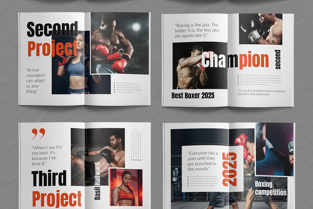 Boxing Magazine Layout, a Magazine Template by ContestDesign (Photo 3 of 3)
