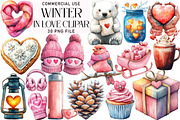 Watercolor Winter in Love Clipart, an Illustration by Daily.Designs (Thumbnail 1 of 3)