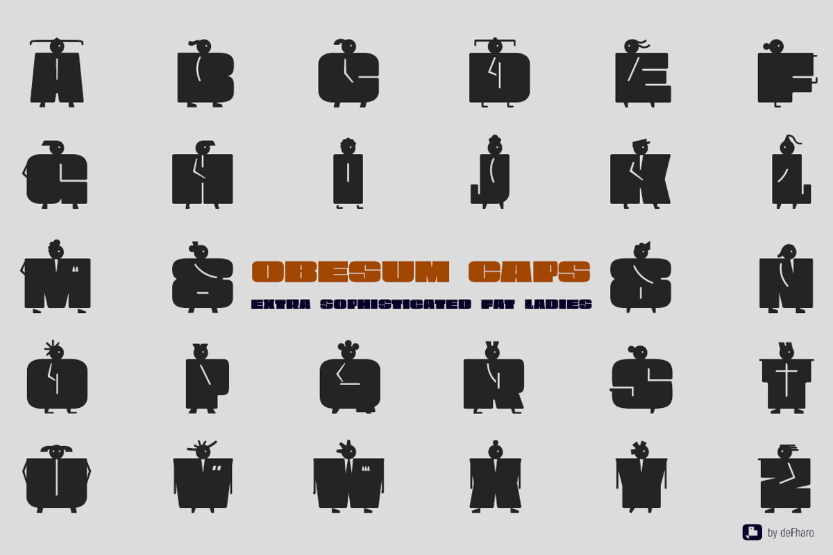 Obesum Caps -2 fonts- preview 2
