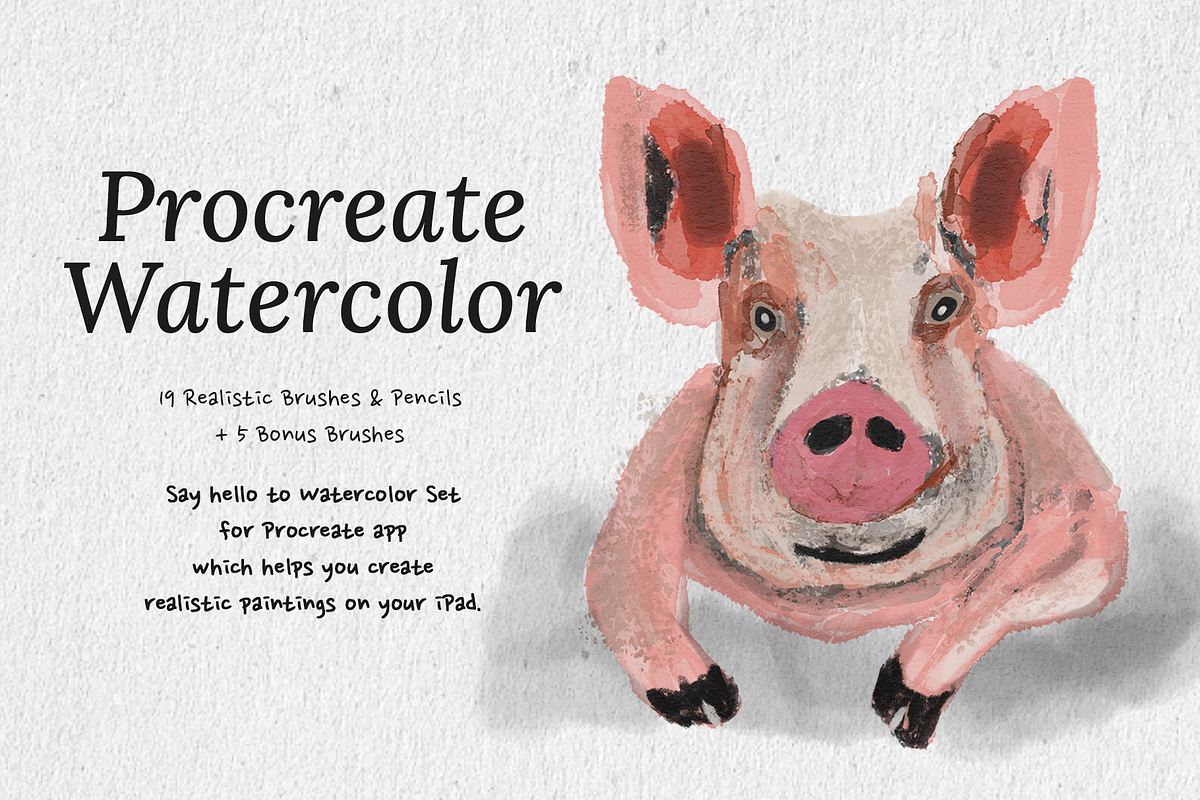Procreate Watercolor Set, a Brush Add-On by Brush Moment (Photo 1 of 5)