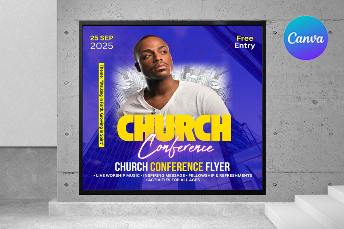 Church Conference Flyer Template, a Graphic by graphicforest (Photo 1 of 3)