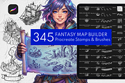 345 Fantasy Map Builder Stamps, a Brush Add-On by Selentaori Studio (Thumbnail 1 of 10)