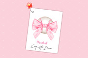 Coquette Baseball PNG Clipart., a Sport Illustration by KisbyArt (Thumbnail 4 of 4)