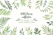 Sale - Greenery bundle. Watercolor, a Decorative Illustration by Kate Macate (Thumbnail 7 of 7)