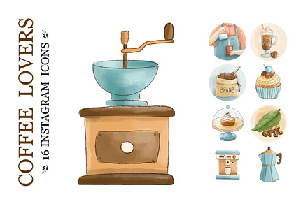 COFFEE LOVERS - 16 Instagram icons