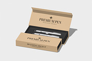 Pen With Box Mockup, a Packaging Mockup by Unerispace (Thumbnail 2 of 5)