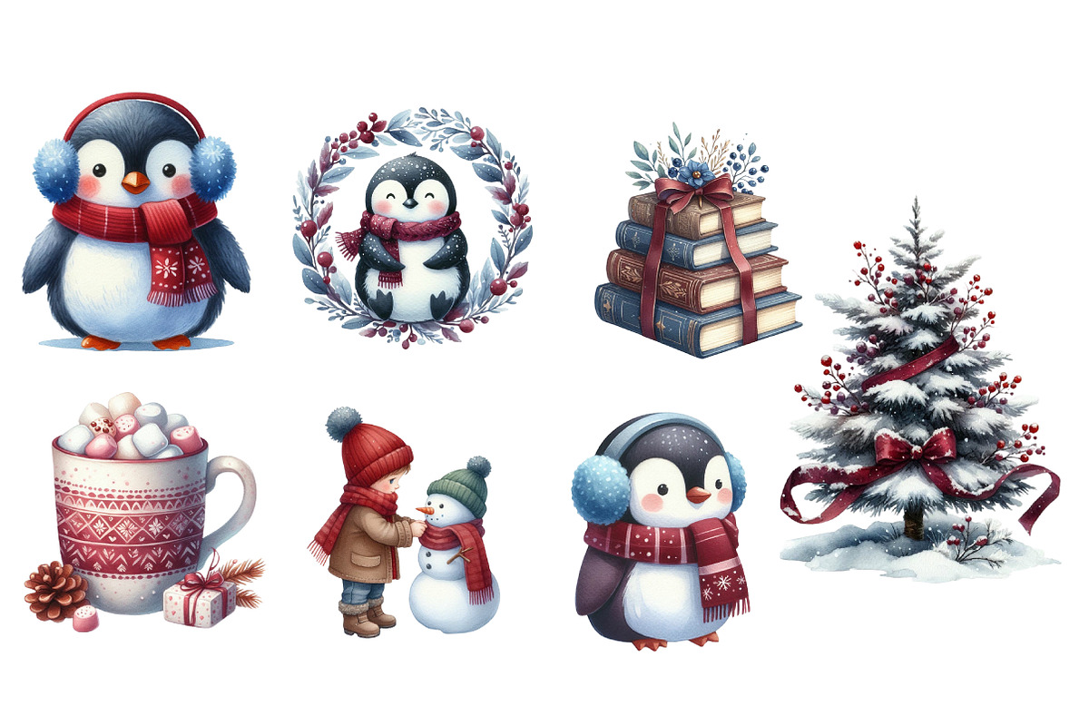 Cute Winter Clipart, an Illustration by Designworld (Photo 4 of 5)