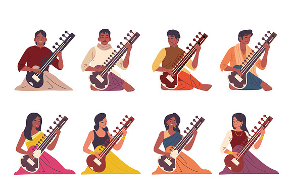 People Playing Sitar Set preview 2