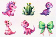 Dinosaurs watercolor clipart, an Illustration by CreationArt (Thumbnail 3 of 5)