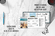 Beach Vacation Trip Ticket Template, an Invitation Template by Snapybiz (Thumbnail 7 of 10)