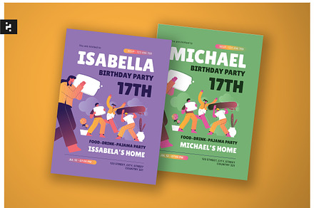 Teen Birthday Party Invitation, a Card Template by Neermana