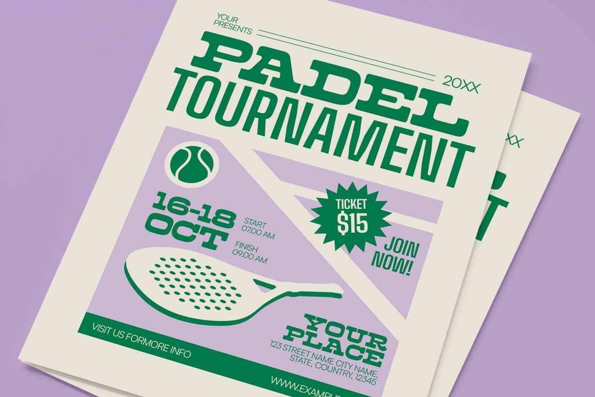 Padel Tournament Flyer preview 2