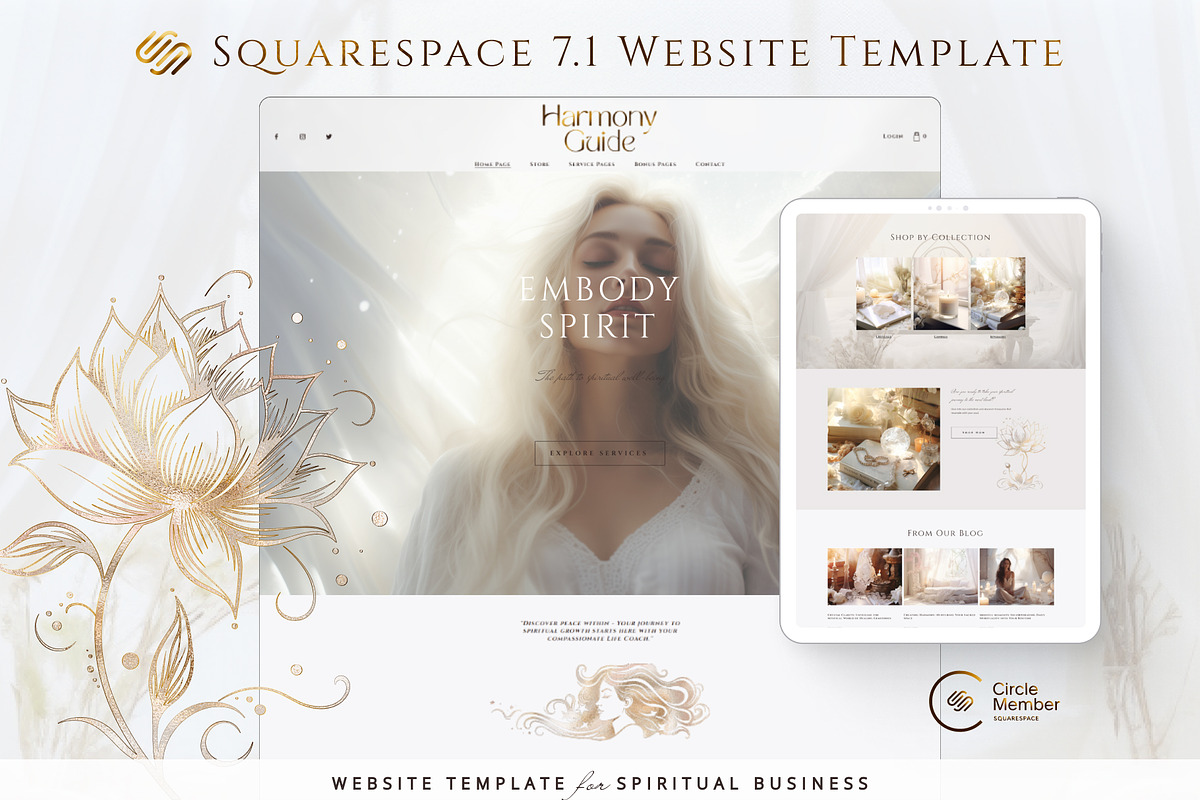 Squarespace Website Template Design, a Squarespace Template by Under My Cozy Roof (Photo 1 of 11)
