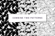 10 Black and White Leaves Patterns, a Pattern Graphic by Anne Elster Design (Thumbnail 4 of 6)