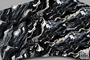Black Silver Marble Texture, a Pattern Graphic by Fine Purple Elephant (Thumbnail 2 of 5)