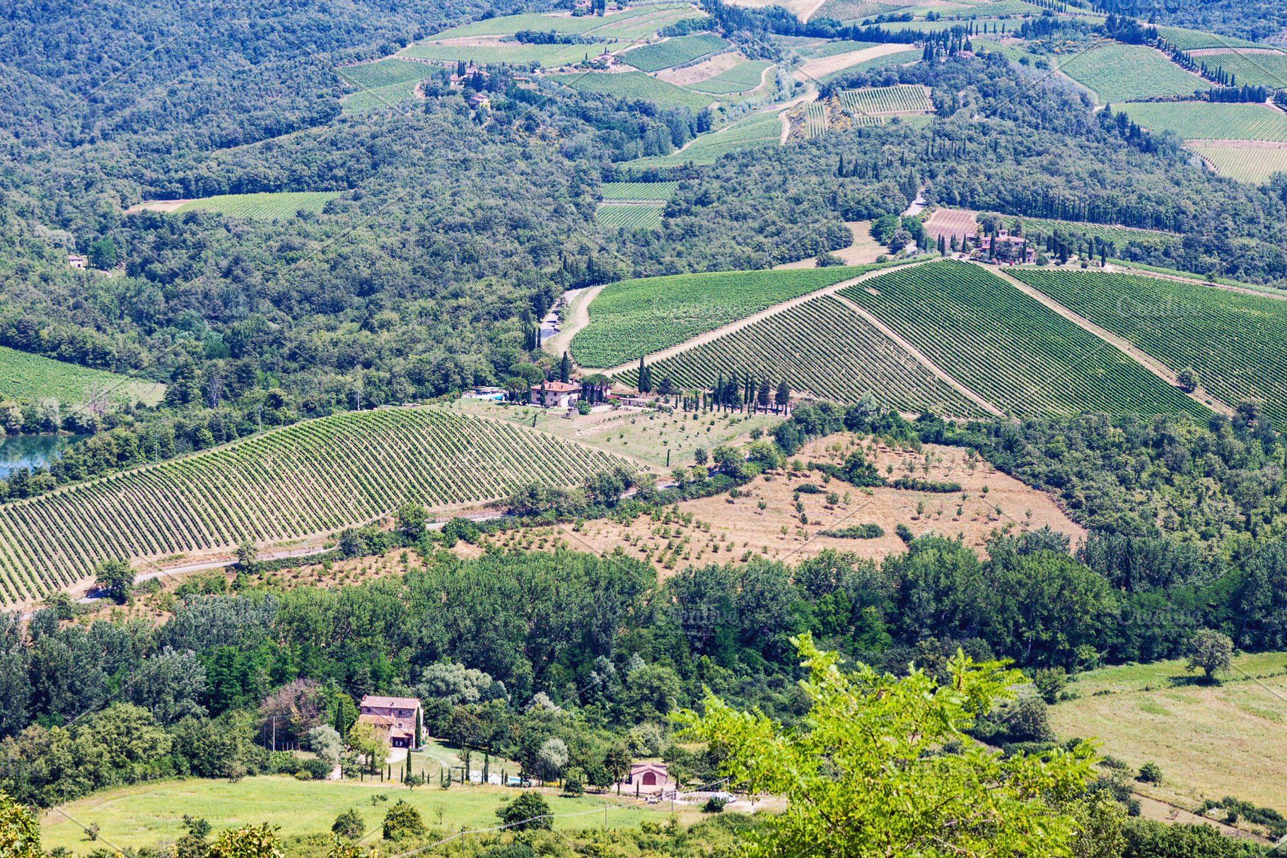 Aerial view at Tuscany landscape, a Nature Photo by BOOCYS